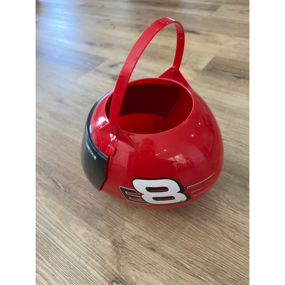 VTG NASCAR Racing Helmet Bucket Kids OS Red Dale Earnhardt Jr 8 Pail